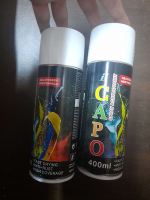 Άσπρο γυαλιστερό σπρέι 2 τεμάχια 400ml καινούργιο