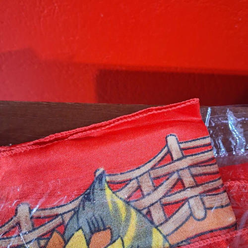 Floral red scarf new, in packaging
