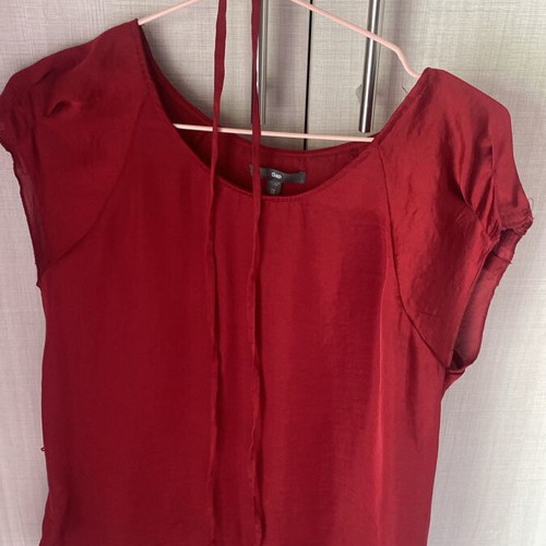 Blouse with waist belt GAP red like new XS