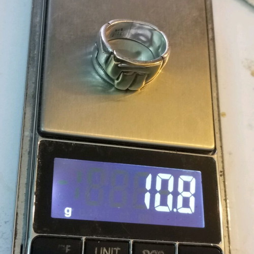 Silver-gold ring used 1000 silver and 585 gold No.54