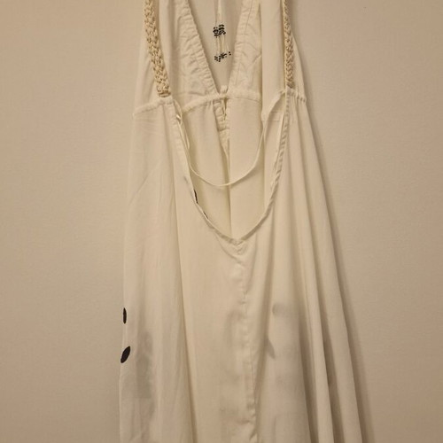 Backless dress with floral pattern like new, black and white, size S