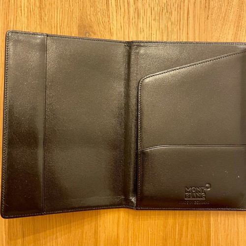 Montblanc passport holder like new, leather