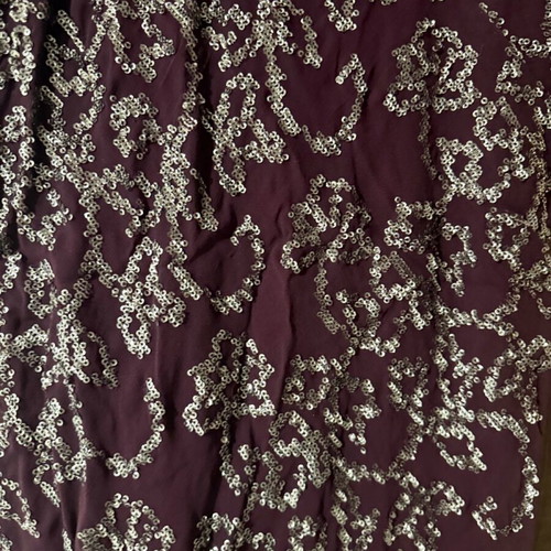 Burgundy dress Zara S with sequins new, mermaid style