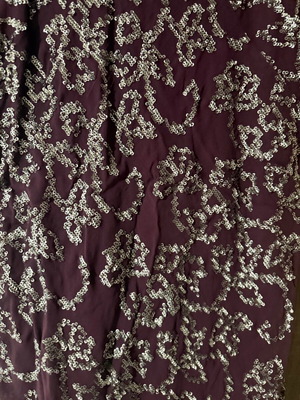 Burgundy dress Zara S with sequins new, mermaid style