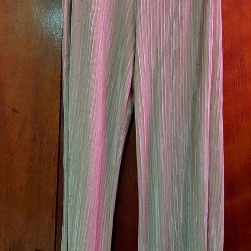Bubblegun pleated pants, beige and gold