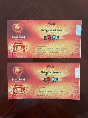 Συλλεκτικά εισιτήρια Τελικού Euro 2004 Πορτογαλία vs Ελλάδα