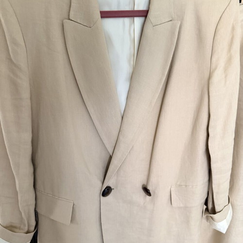Linen suit beige oversize, like new, Zara, size M