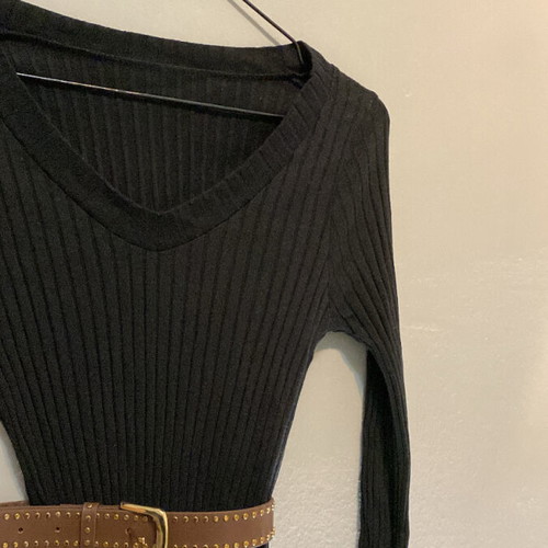 Fitted black dress like new, size S