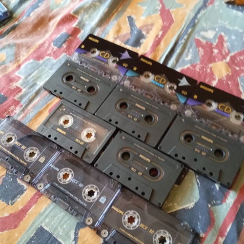 Philips chrome cassettes used, pack of 11, high position