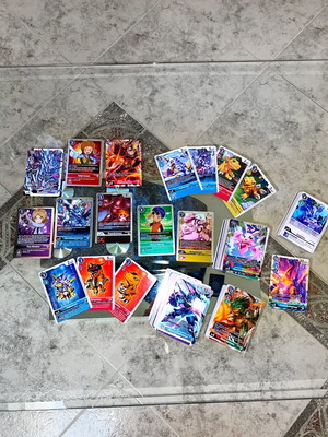 Digimon TCG card collection used, over 180 unique cards