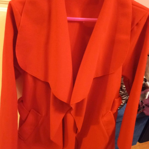 Red coat new, medium-small size, lightweight, felt material