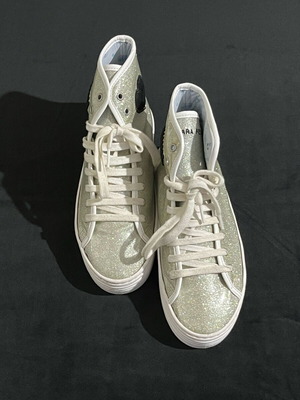 Chiara Ferragni high top shoes women’s size 37 silver glitter like new