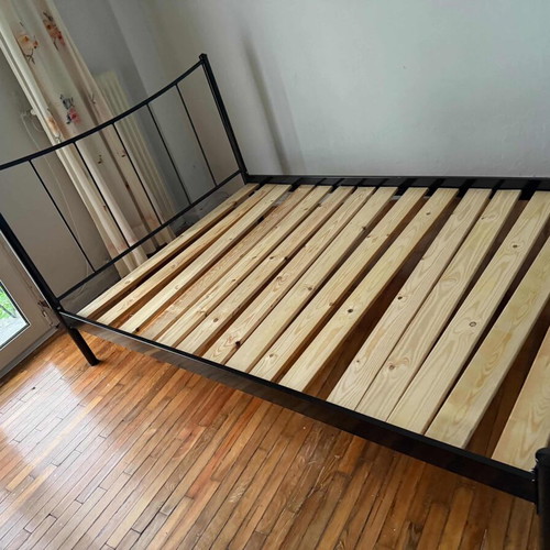 Metal double bed 130×200 cm new with Swedish slats