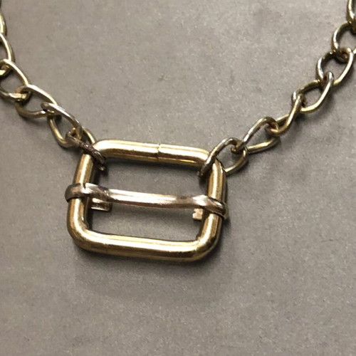Chunky Gold Chain Necklace with Buckle Pendant new
