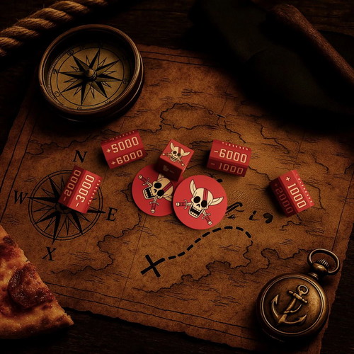 One Piece Shanks Inspired Edition Dice and Tokens Set made to order
