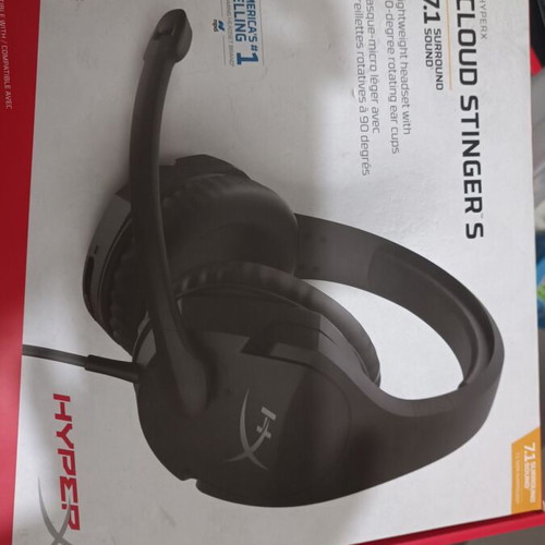 Gaming Headset Cloud Stinger S 7.1 used, pads might need change, one speaker quieter