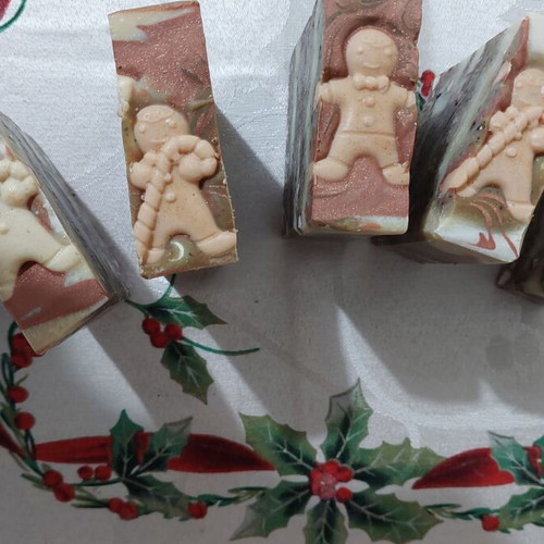 Handmade Christmas soap with natural oils and propolis