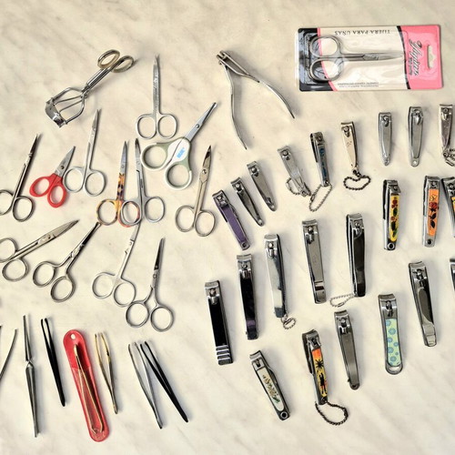 Manicure and Pedicure Tool Set used, complete package