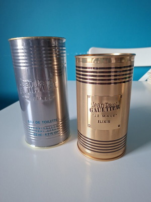 Jean Paul Gaultier empty metal storage tins Le Male