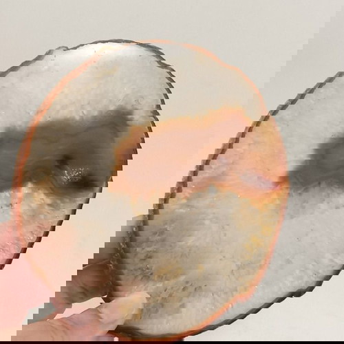 φέτα αχάτη φυσικό πέτρωμα ημιπολύτιμο σουβέρ 13 εκ