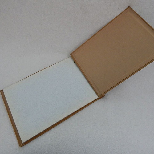 Photo album with embossed copper cover used, Parthenon design