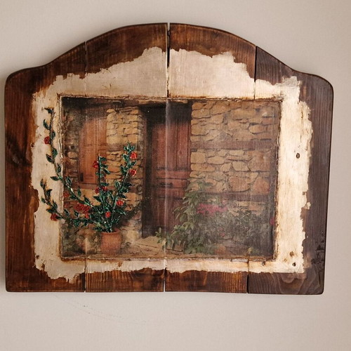 Handmade mixed media painting 50x60cm like new