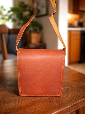 Shoulder Bag Brown New Genuine Leather