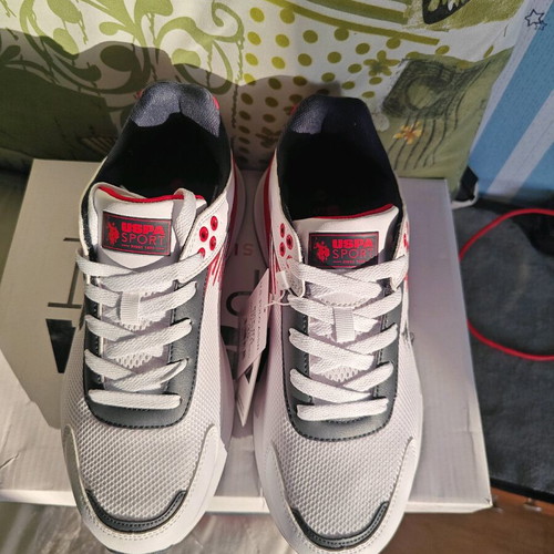 U.S. Polo Assn. Athletic Shoes New, Size 40, White Multicolor