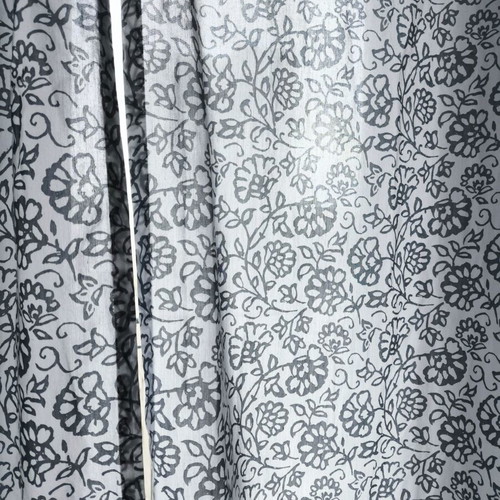 IKEA Mjolkort curtains 2 panels like new, floral blue white