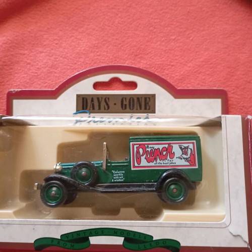 Lledo Days Gone used, toy car model with Punch advertising