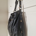 Juicy Couture shoulder bag used, black leather with gold details