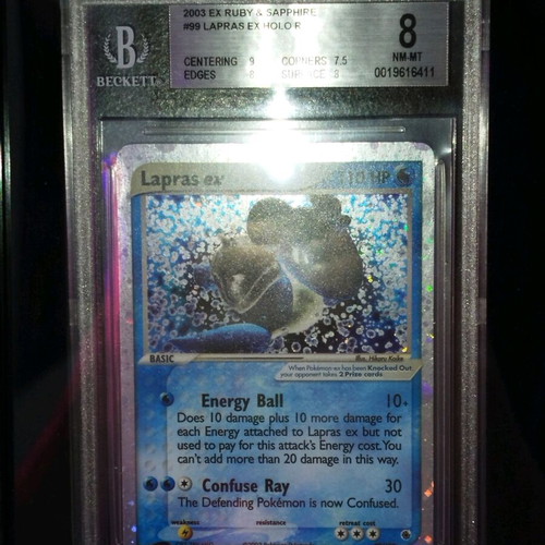 Lapras EX #99 Ruby & Sapphire card new with Beckett grading