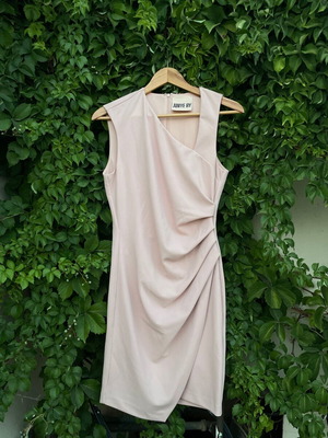 Aniye By Asymmetric Draped Dress like new, powder pink