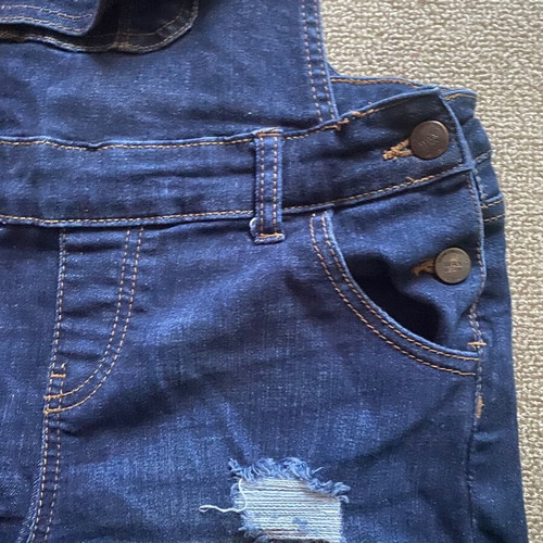 Denim romper used, short, blue, A-Style