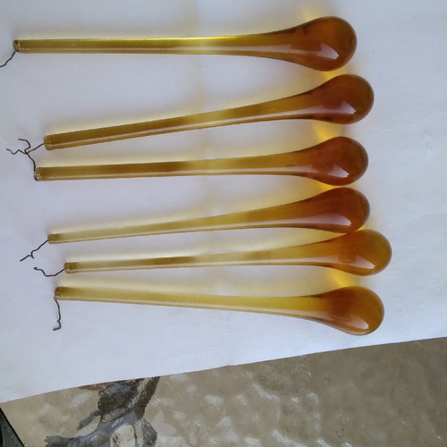 Murano drop crystal lighting used, 17 pieces, 15 cm height