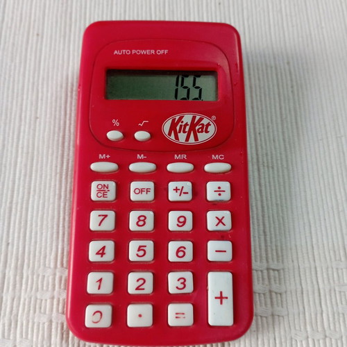 Kit Kat calculator used, collectible, red color