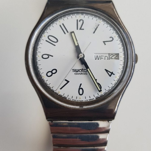 Swatch men's vintage watch model GB709 used, 1990