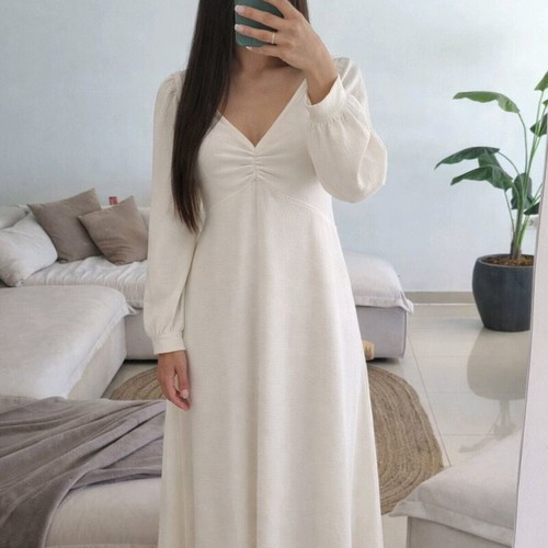 Long off-white dress H&M new, size S