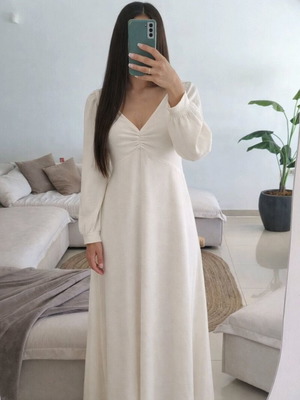 Long off-white dress H&M new, size S
