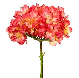 ΣΕΤ 3 ΤΜΧ-Λουλούδι Διακοσμητικό Ορτανσία Δίχρωμη Κίτρινο Ροζ 35cm