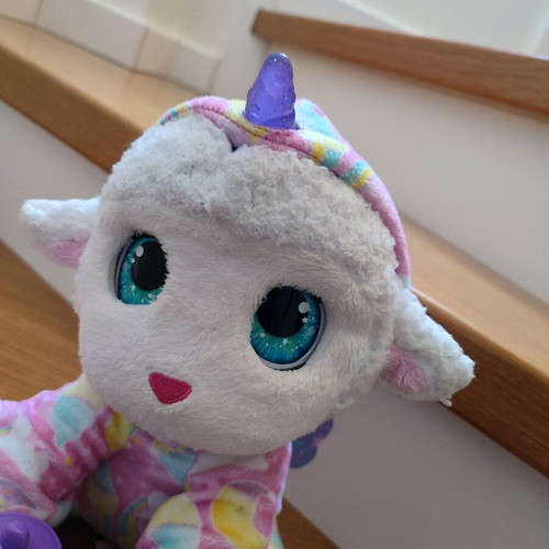 Hasbro furReal Sweet Jammiecorn lamb unicorn interactive plush toy used