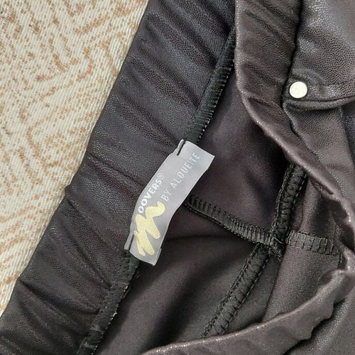 Zara one-shoulder top and faux leather pants for 8 years old, like new