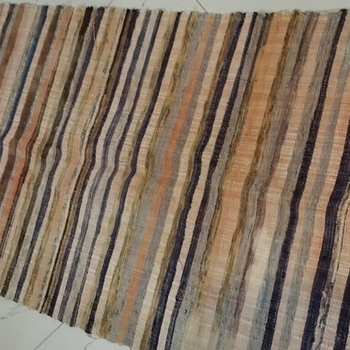 Kilim runner rug used with wear at fringes