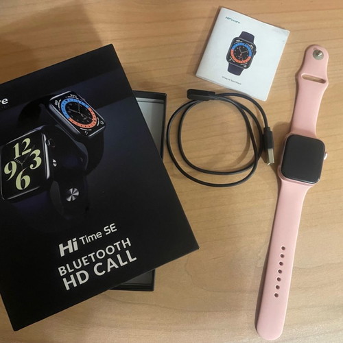 HiFuture HiTime SE Smartwatch new, pink with heart rate monitor and IP67