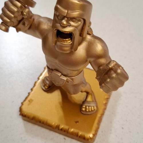 Clash of Clans Barbarian figure like new, gold, official Supercell