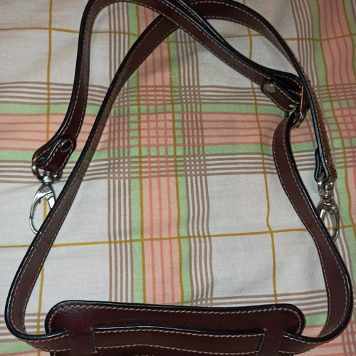 Gérard Henon professional leather briefcase used, brown