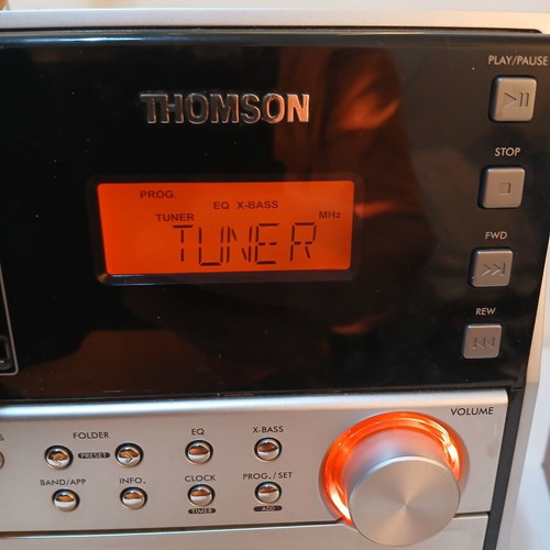 Tomson Mini Stereo System like new with radio, cassette, CD, and USB recorder