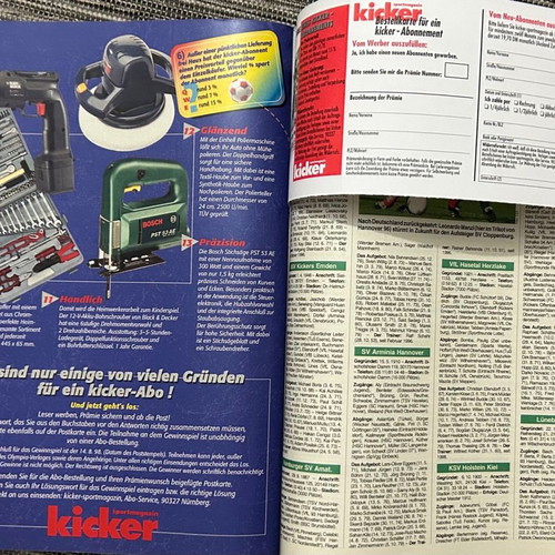 Kicker Annual Almanac 1998-1999, West Germany Edition Magazine