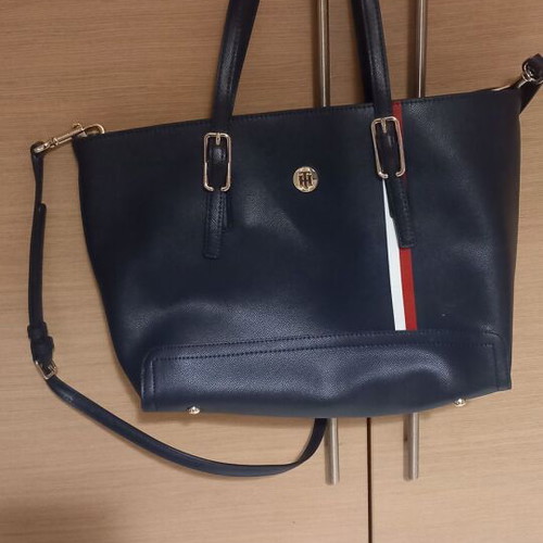 Tommy Hilfiger Handbag Blue New with Detachable Inner Pouch