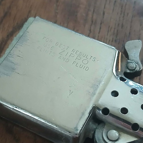 Zippo lighter used with embossed eagle emblem